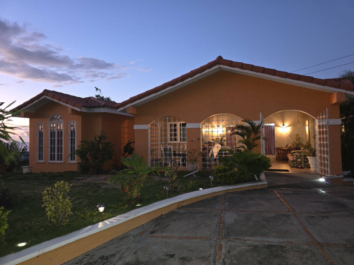 Villa Exterior at Dusk